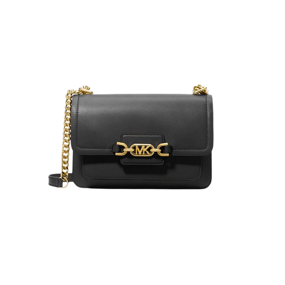30S2G7HL3L001 Michael Kors Heather Large Leather Shoulder Bag Black - 대표 이미지 #1