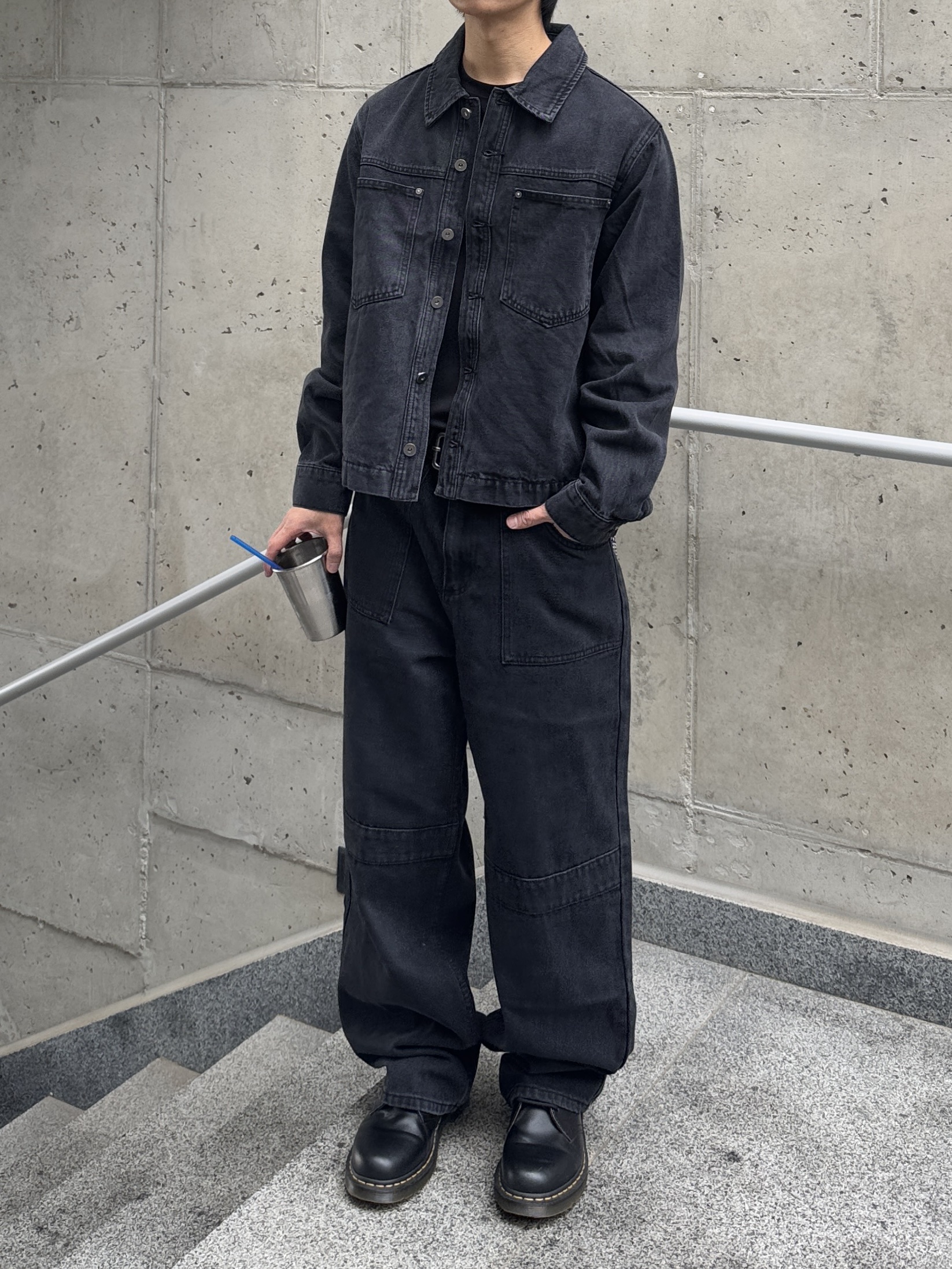 Dr. Martens 1461 Smooth Black 착용 스타일 - 1