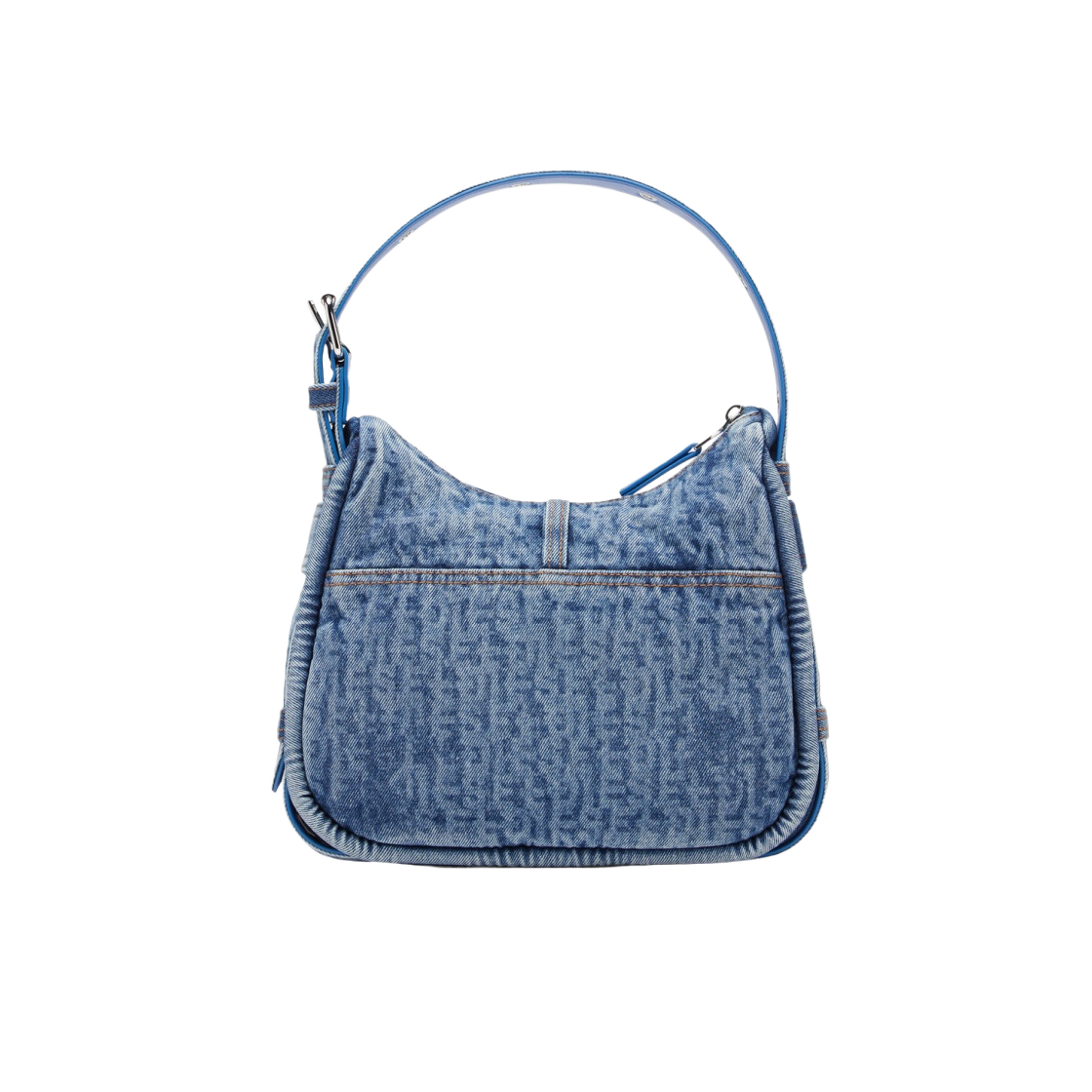디젤 아일 호보백 인 모노그램 데님 블루(Diesel Ile Hobo Bag in Monogram Denim Blue) - 3