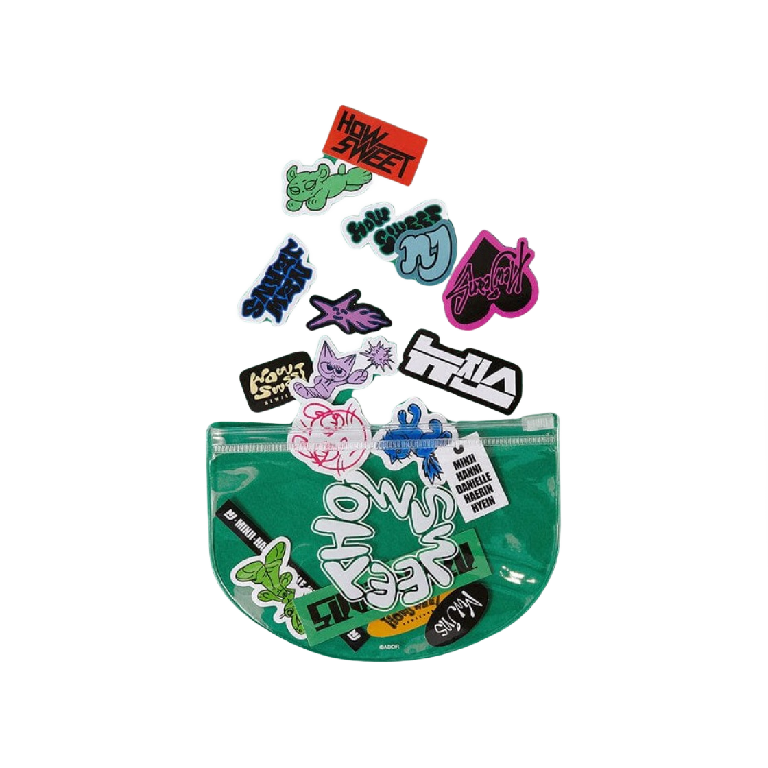 - NewJeans How Sweet PVC Sticker Pack