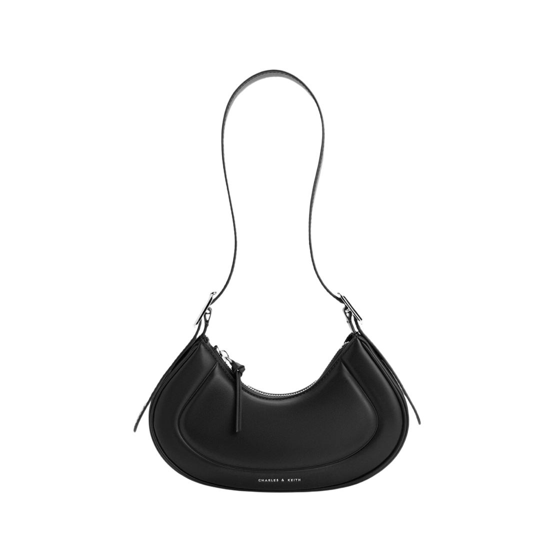 CK2-20271258 Charles & Keith Petra Curve Shoulder Bag Black