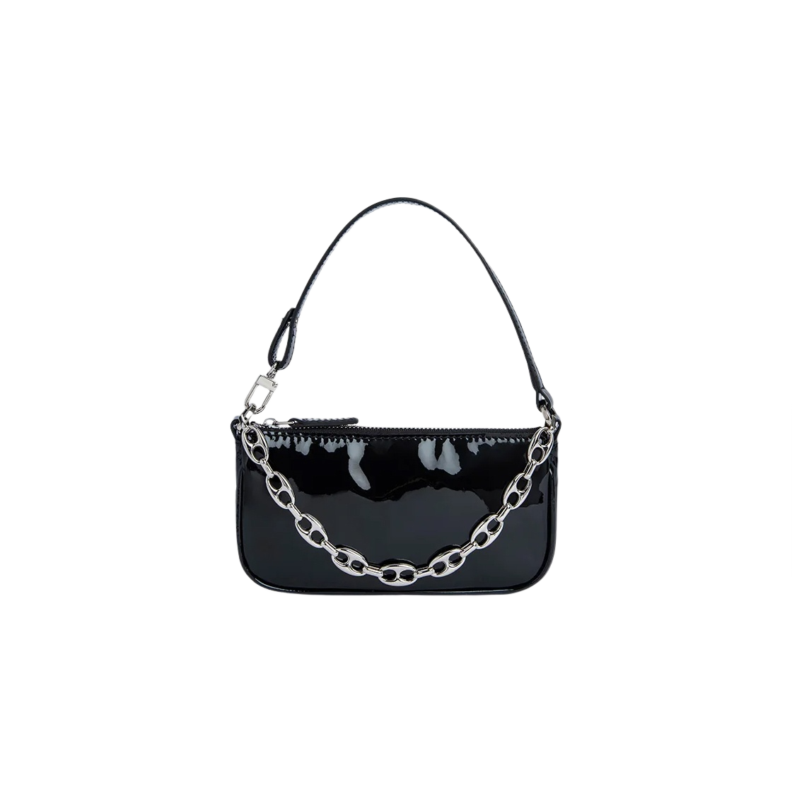 바이파 페이턴트 레더 미니 레이첼 블랙(By Far Patent Leather Mini Rachel Black)