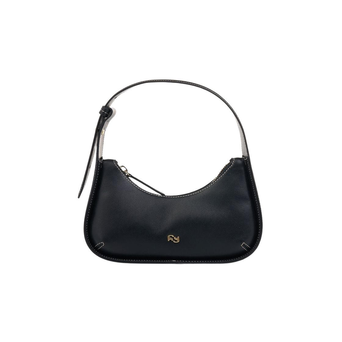 YUZCO-HB-MT-00 Yuzefi Mini Denpura Shoulder Bag Black