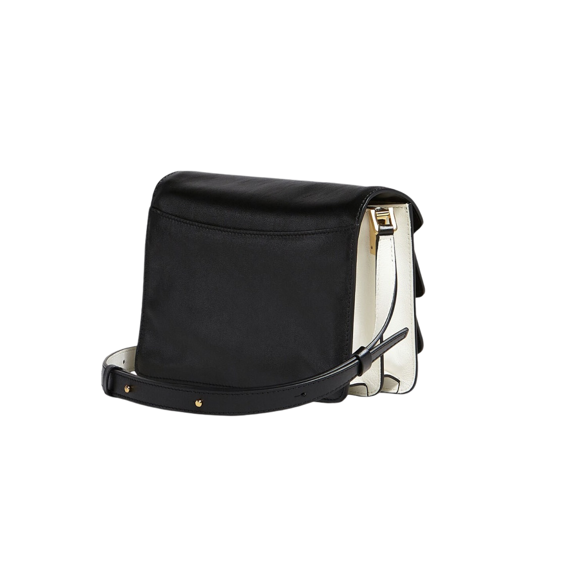 마르니 레더 소프트 미디움 트렁크백 블랙 라임 스톤(Marni Leather Soft Medium Trunk Bag Black Lime Stone) - 3