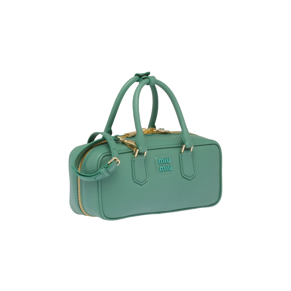 미우 미우 아르카디아 레더 백 세이지 그린(Miu Miu Arcadie Leather Bag Sage Green) - 2