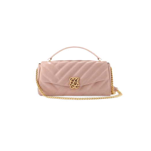 Louis Quatorze L-Quilting Top Handle Shoulder Chain Bag Pink
