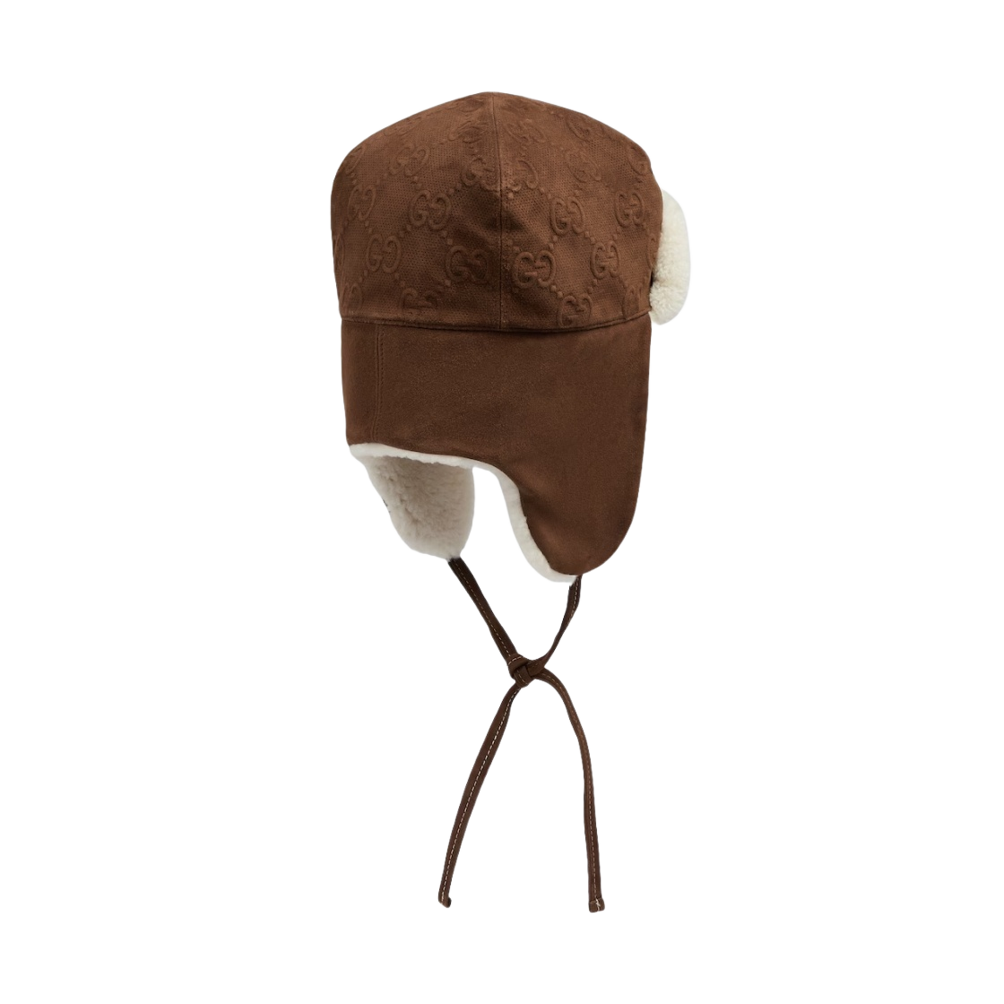 구찌 GG 스웨이드 햇 이어링 플랩스 브라운(Gucci GG Suede Hat with Ear Flaps Brown) - 3
