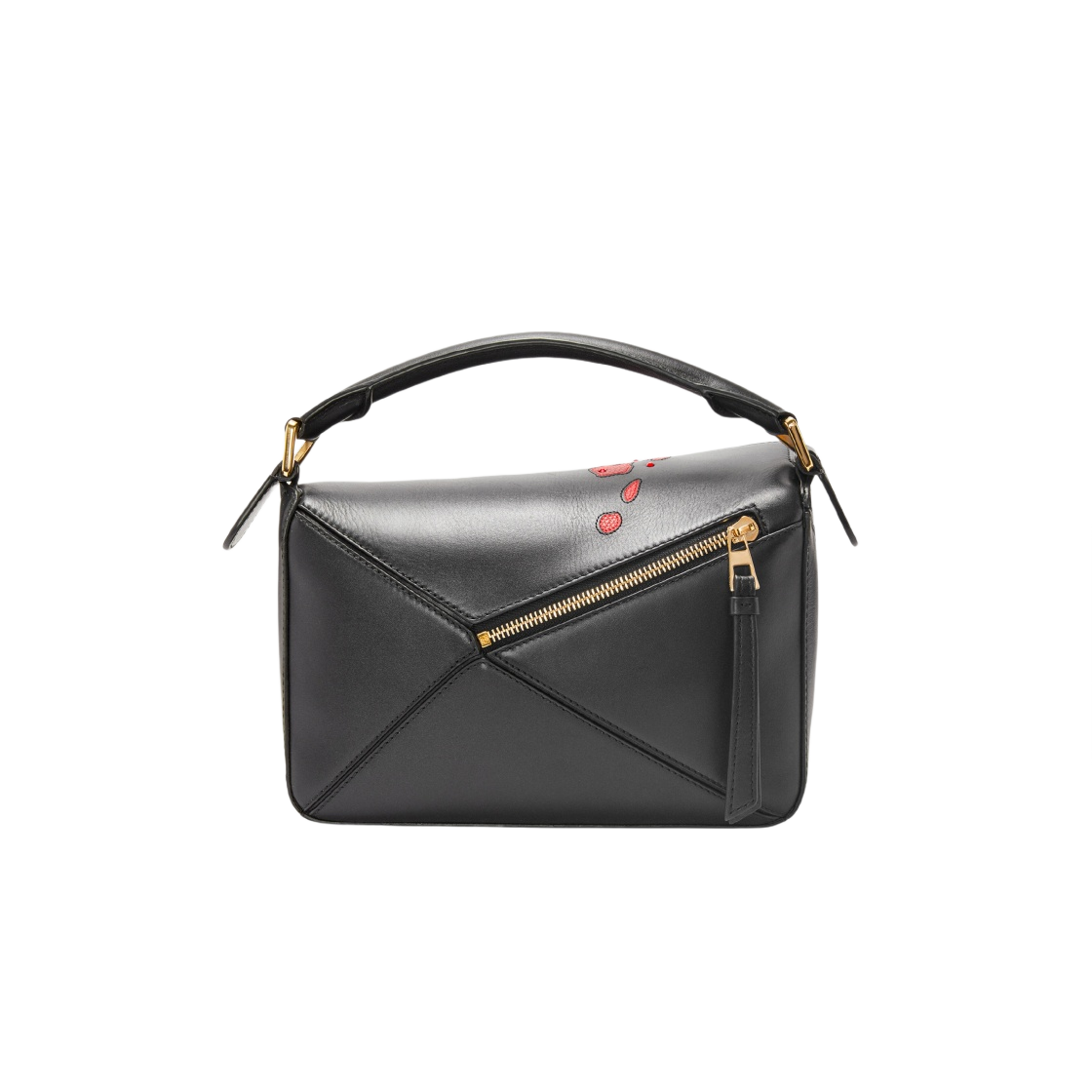 로에베 x 하울의 움직이는 성 캘시퍼 스몰 퍼즐백 사틴 카프스킨 크리스탈 블랙(Loewe x Howl's Moving Castle Calcifer Small Puzzle Bag in Satin Calfskin and Crystal Black) - 4