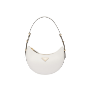 Prada Arque Leather Shoulder Bag White