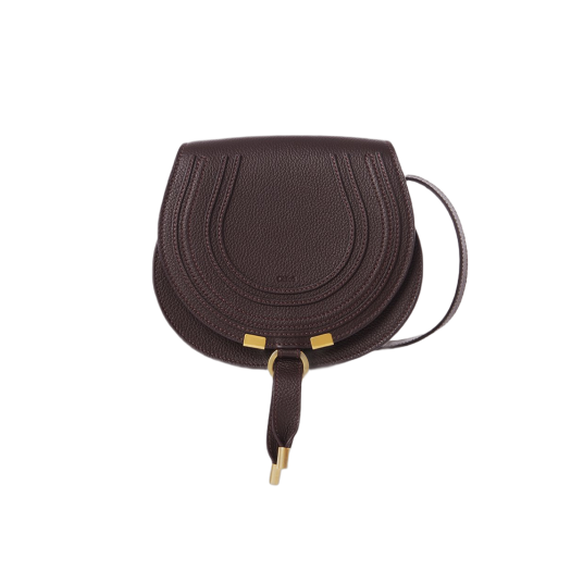 Chloe Marcie Small Saddle Bag Deep Violine