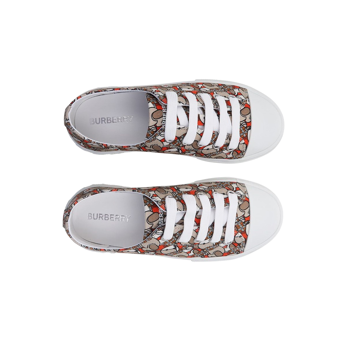 (키즈) 버버리 토마스 베어 스니커즈 스칼렛 오렌지((Kids) Burberry Thomas Bear Sneakers Scarlet Orange) - 2