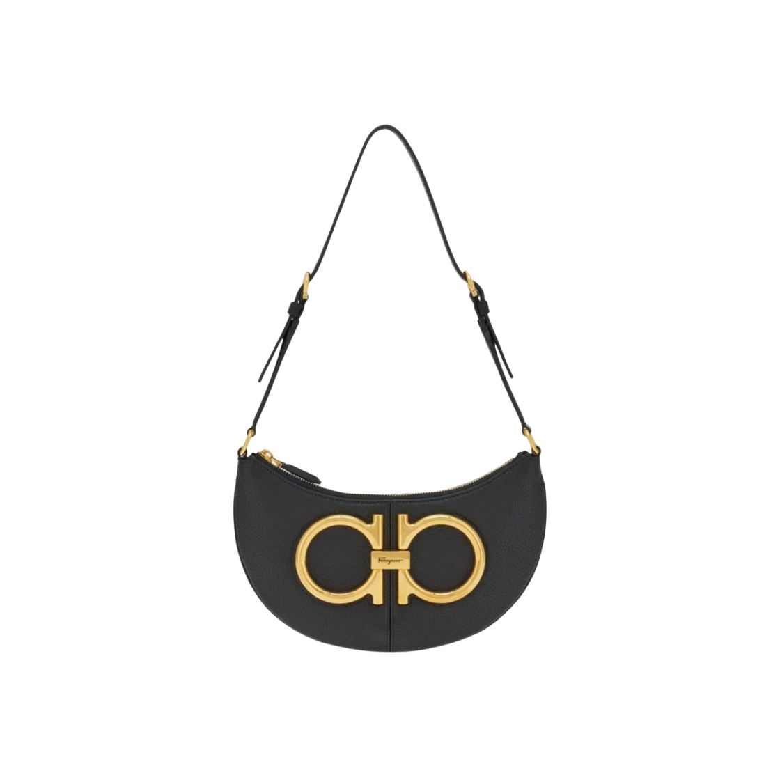 페라가모 스몰 맥시 간치오 숄더백 블랙(Ferragamo Small Maxi Gancio Shoulder Bag Black) - 1