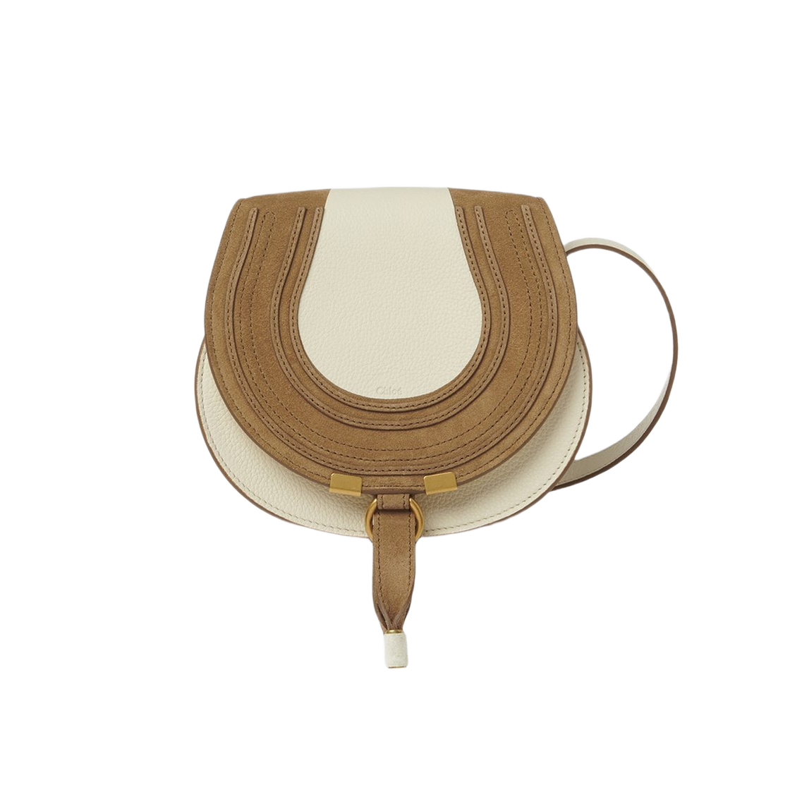CHC23AS680K95110 Chloe Marcie Small Saddle Bag Misty Ivory - 대표 이미지 #1