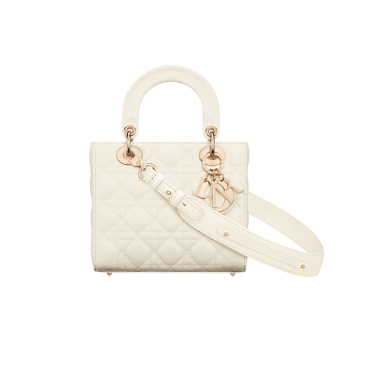 Dior Small Lady Bag My ABCDior Cannage Lambskin Latte