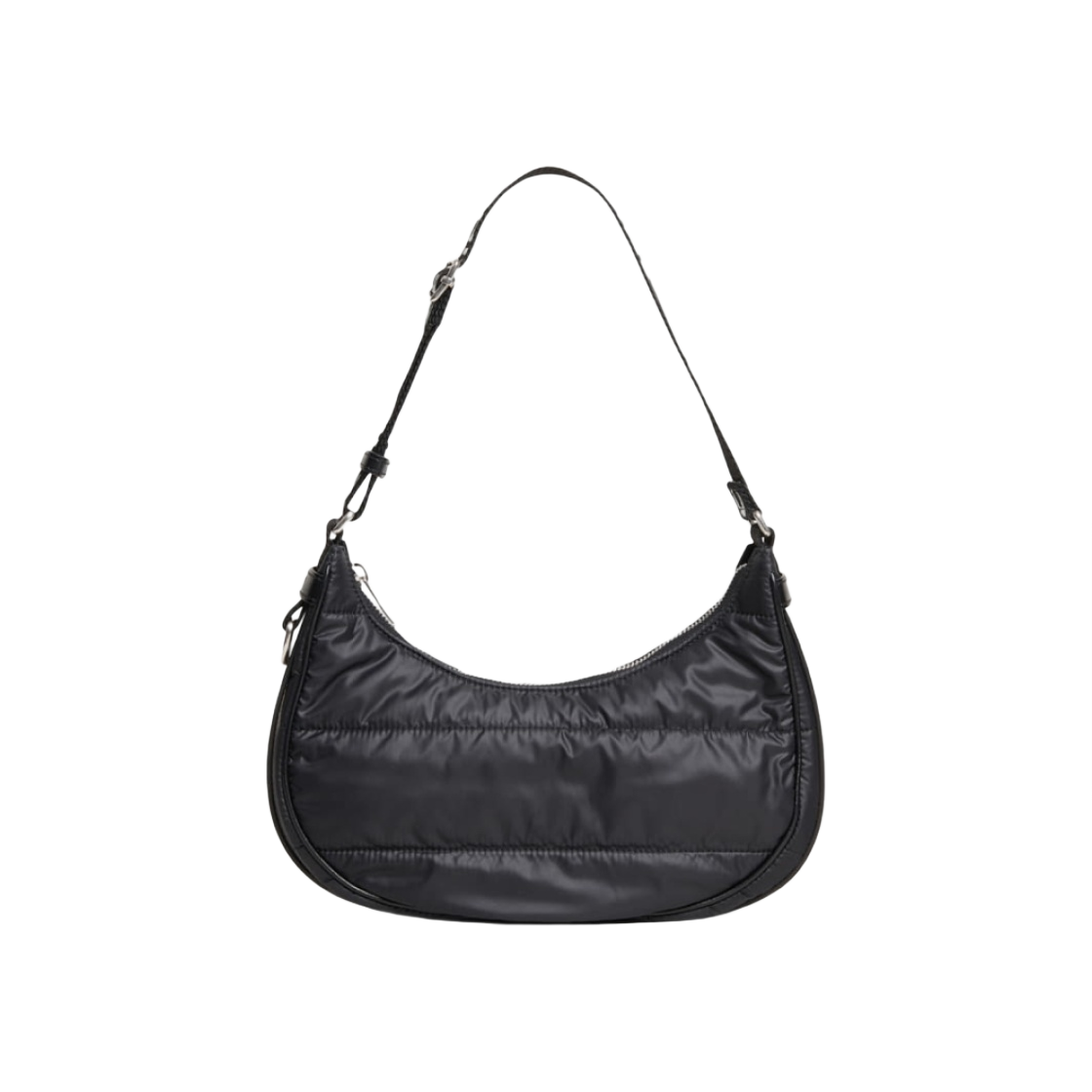 셀린느 퀼티드 나일론 셀린느 스트랩 미디움 아바백 블랙(Celine Medium Ava bag with Celine Strap in Quilted Nylon Black)