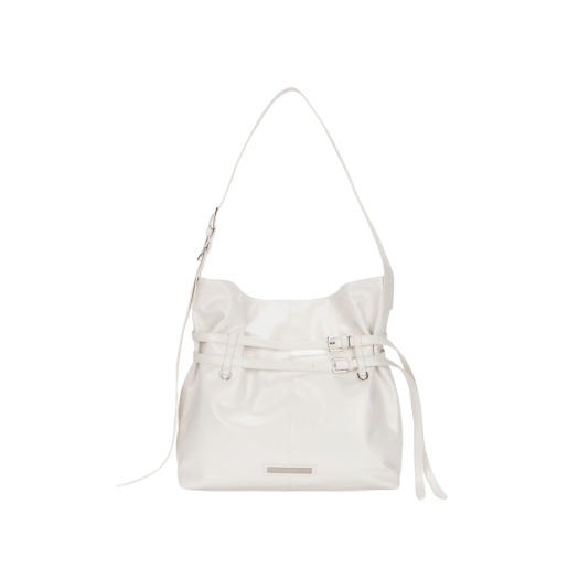 Matin Kim Double Belted Strap Big Bag Ivory