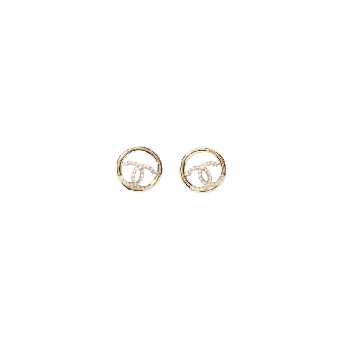 W) 샤넬 이어링 메탈 스트라스 & 실버 크리스탈 | Chanel | KREAM