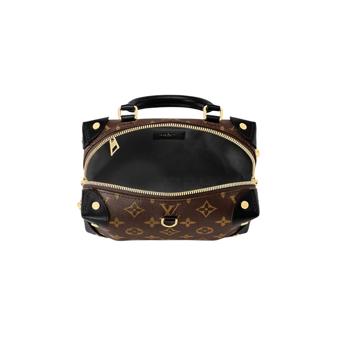 M45571 Louis Vuitton Petite Malle Souple Monogram Canvas Black - #3