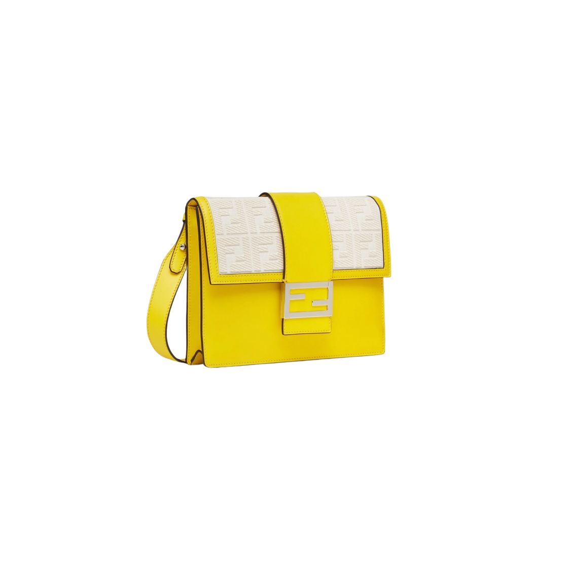 7VA524A9P6F1GMB Fendi Leather Flat Baguette Bag Yellow - #2