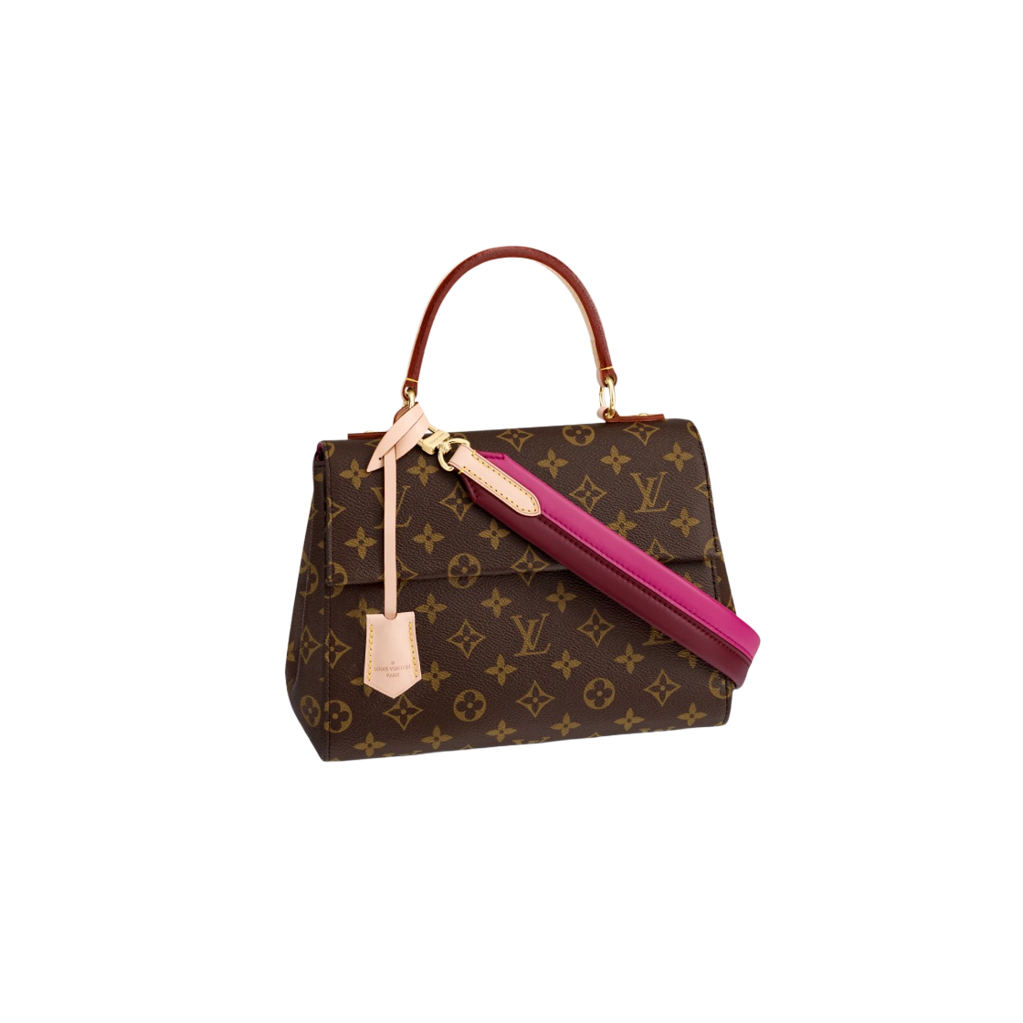 M42738 Louis Vuitton Cluny BB Monogram Fuchsia Bordeaux Red - 대표 이미지 #1