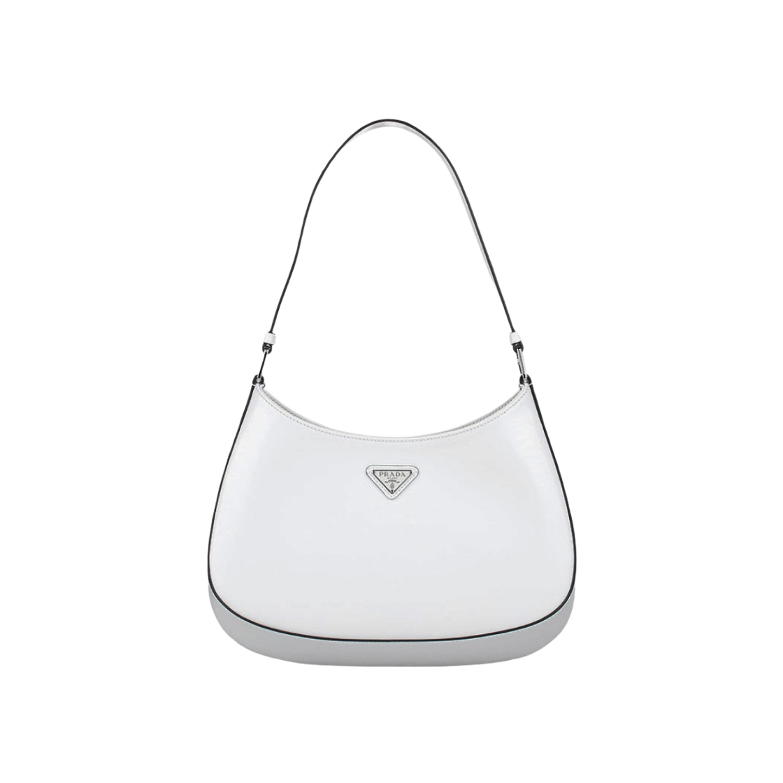 프라다 클레오 브러쉬드 레더 숄더백 화이트 N(Prada Cleo Brushed Leather Shoulder Bag White N)