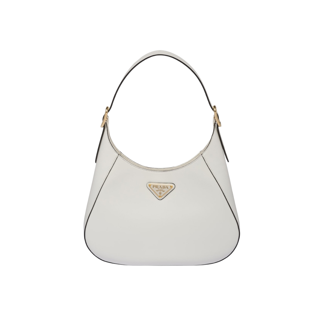 1BC179-2A3A-F0PG7 Prada Leather Shoulder Bag White