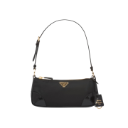 Prada Re-Edition 2002 Re-Nylon and Brushed Leather Shoulder Bag Black