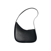 The Row Half Moon Bag in Grained Calfskin Leather Virginia Blue
