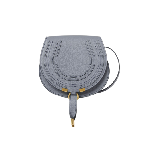 Chloe Marcie Small Saddle Bag Storm Blue