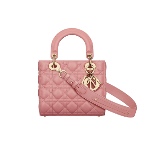 Dior Small Lady Bag My ABCDior Cannage Lambskin Light Pink