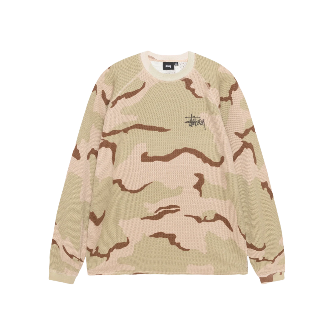 스투시 래글런 써멀 롱슬리브 크루 샌드 카모 | Stussy | KREAM