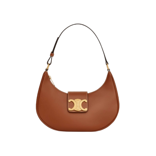 Celine Medium Ava Triomphe Bag in Smooth Calfskin Tan