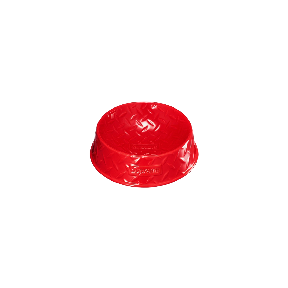 슈프림 다이아몬드 플레이트 도그 보울 레드 - 23SS | Supreme