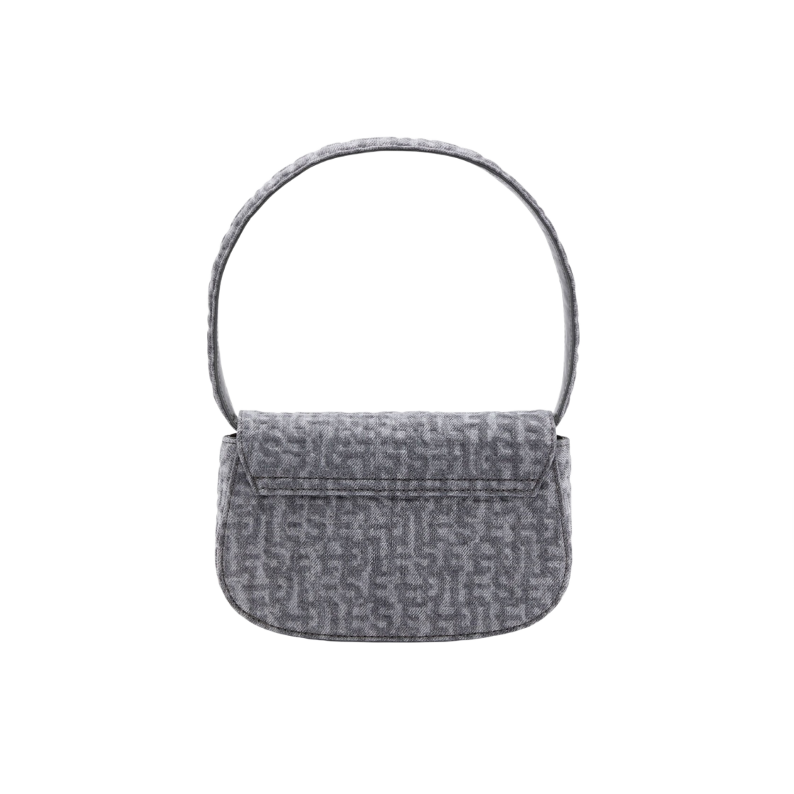 디젤 1DR 숄더백 모노그램 데님 다크 그레이(Diesel 1DR Shoulder Bag in Monogram Denim Dark Grey) - 3