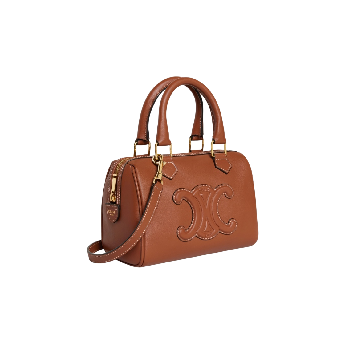 셀린느 스무스 카프스킨 스몰 보스턴백 레더 트리옹프 탄(Celine Small Boston Cuir Triomphe in Smooth Calfskin Tan) - 2