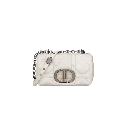 Dior Small Dior Caro Bag Quilted Macrocannage Calfskin Latte