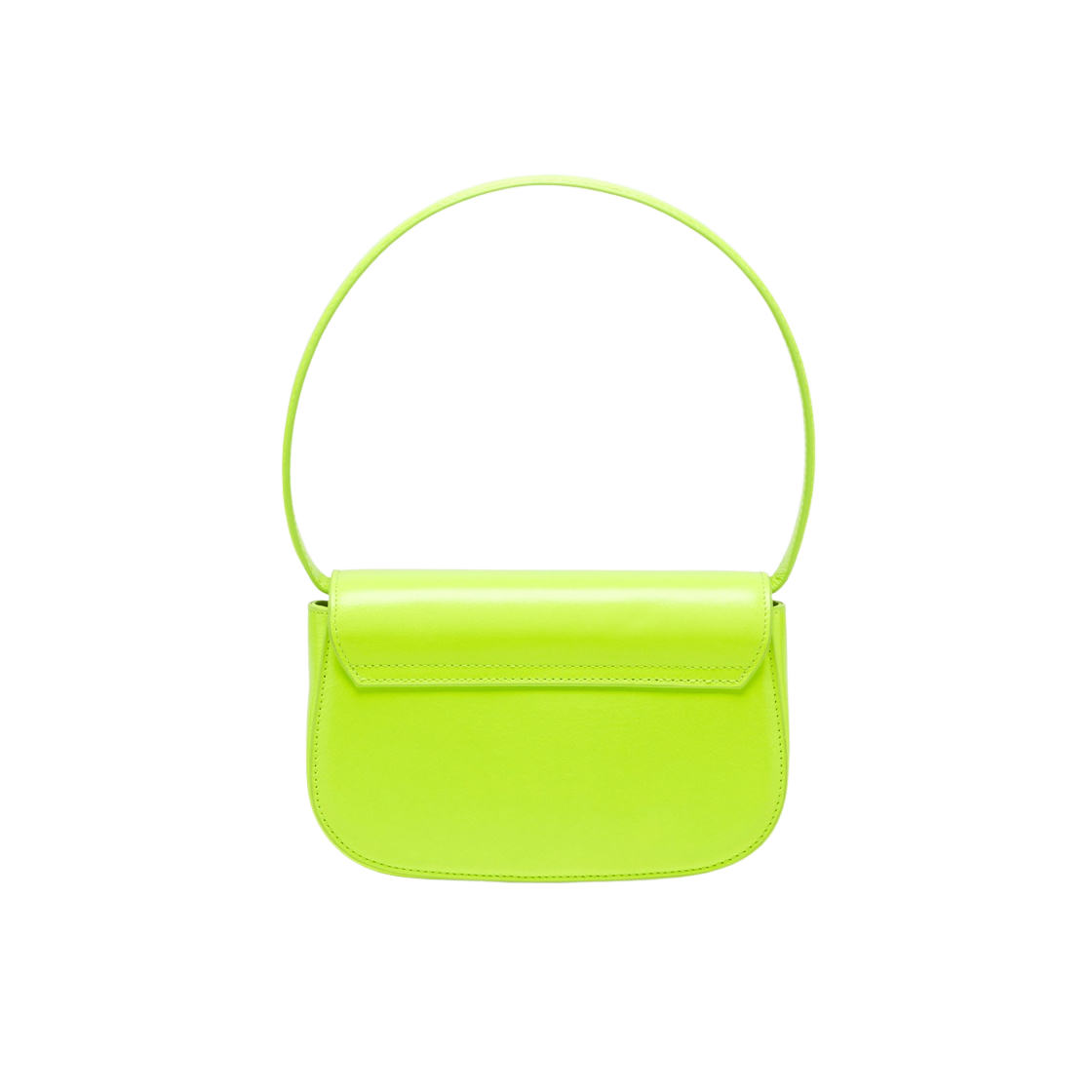 디젤 1DR 숄더백 인 네온 레더 옐로우 플루오(Diesel 1DR Shoulder Bag in Neon Leather Yellow Fluo) - 3