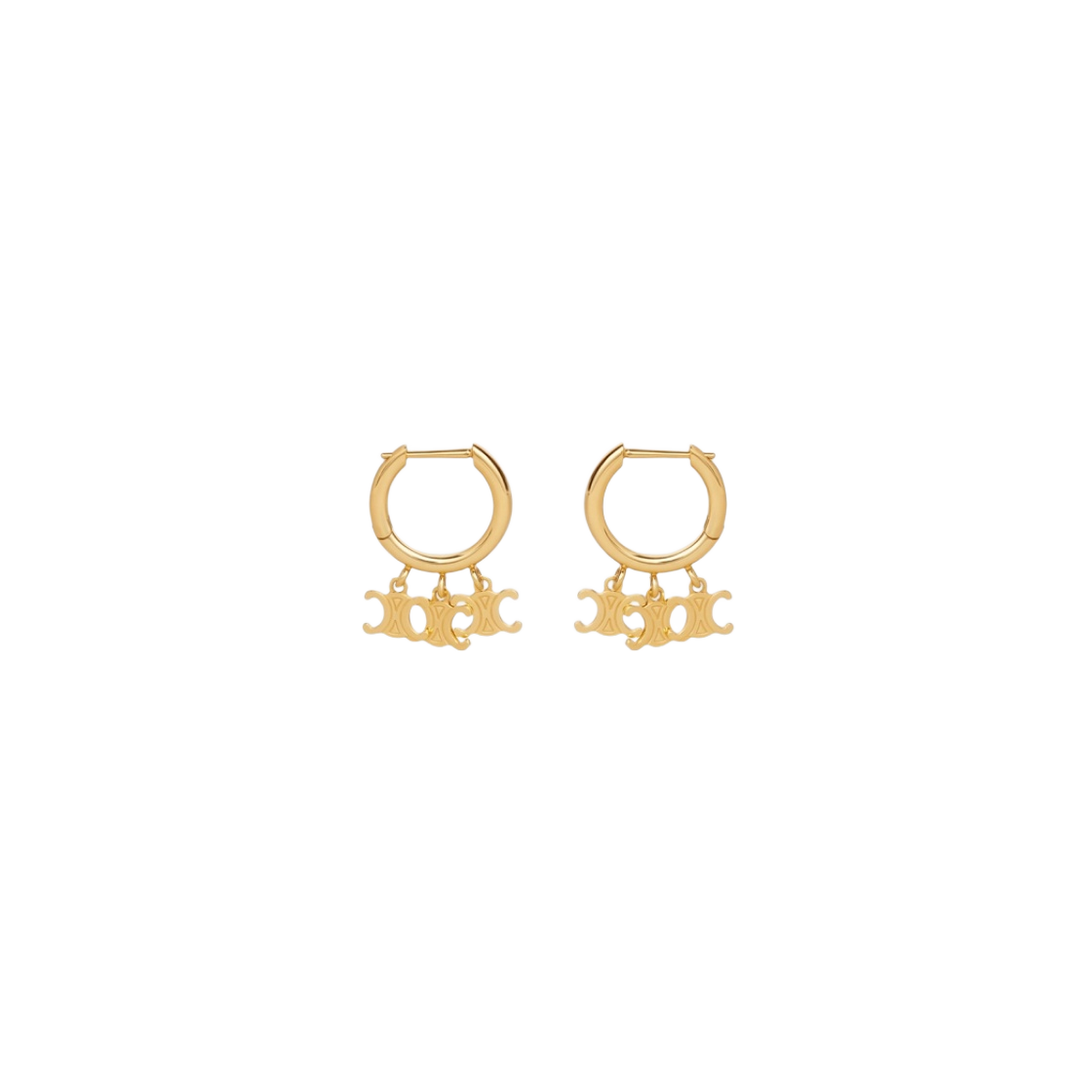 460GA6BRA-35OR (W) Celine Triomphe Trio Hoops in Brass with Gold Finish Gold - 대표 이미지 #1