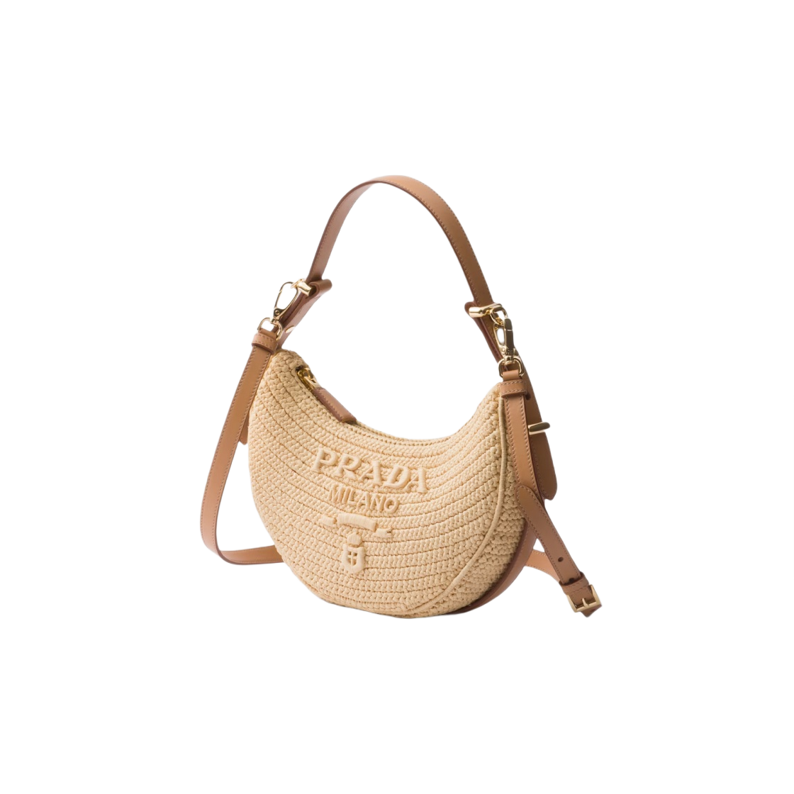 프라다 아르케 우븐 숄더백 내츄럴(Prada Arque Woven Shoulder Bag Natural) - 2