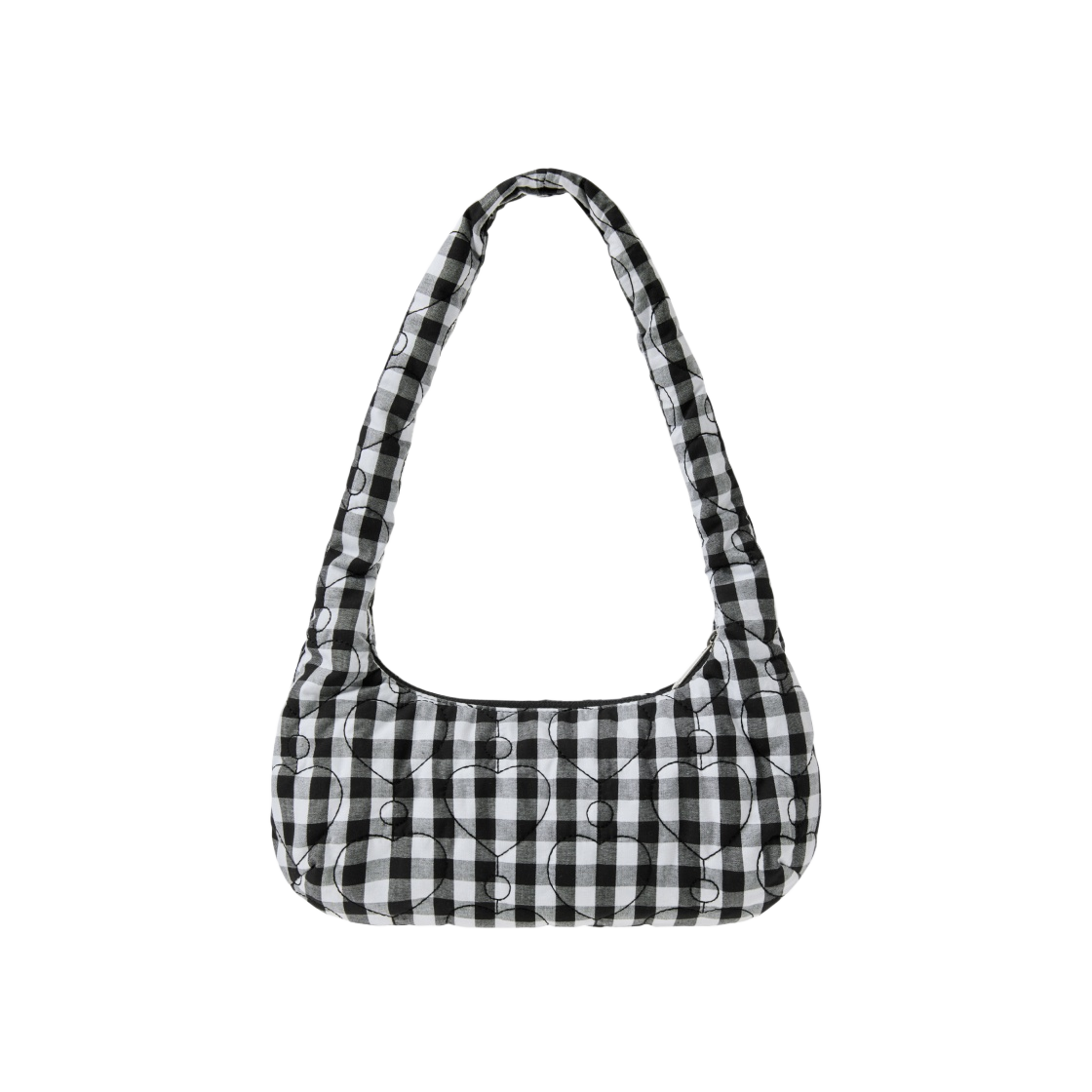 이미스 하트 퀼티드 숄더백 블랙(Emis Heart Quilted Shoulder Bag Black) - 2