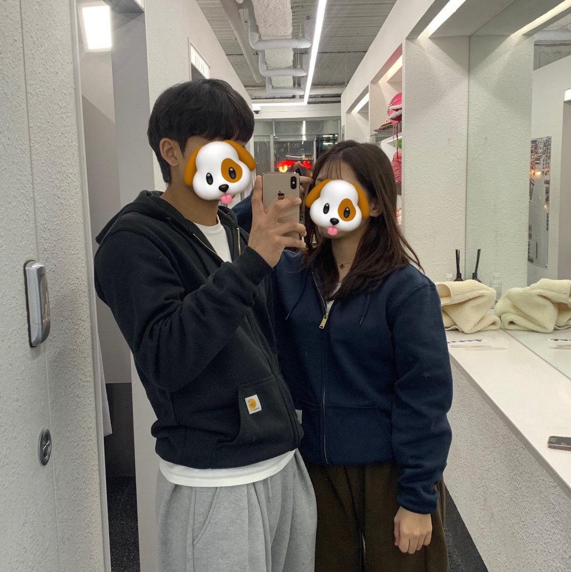 Carhartt Loose Fit Midweight Regular Full Zip Sweatshirt Black, Carhartt Loose Fit Midweight Regular Full Zip Sweatshirt New Navy 착용 스타일