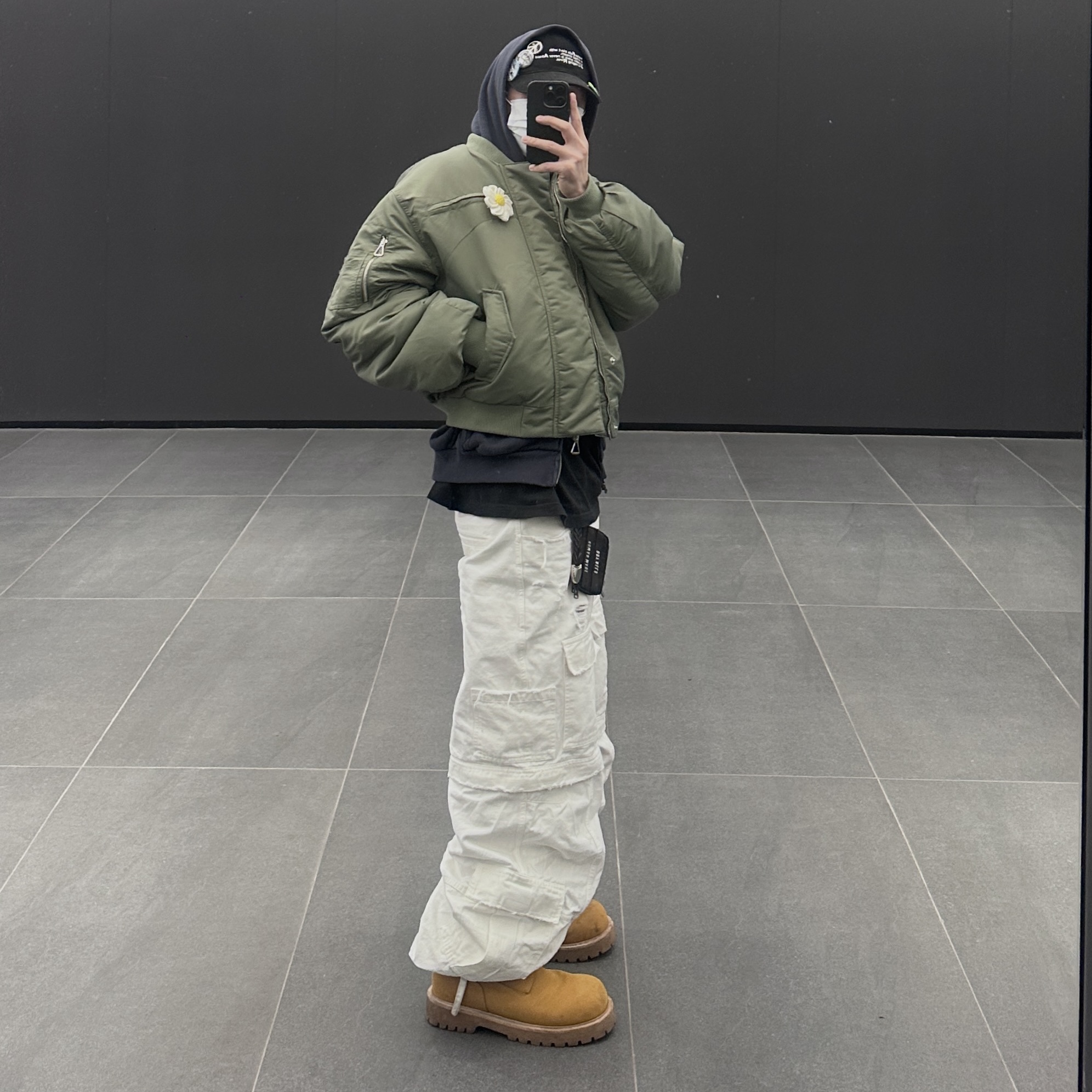 Kinchi x My Name Is Peter Boots - 888 (a) Yellow, Human Made Military Card Case Black 착용 스타일