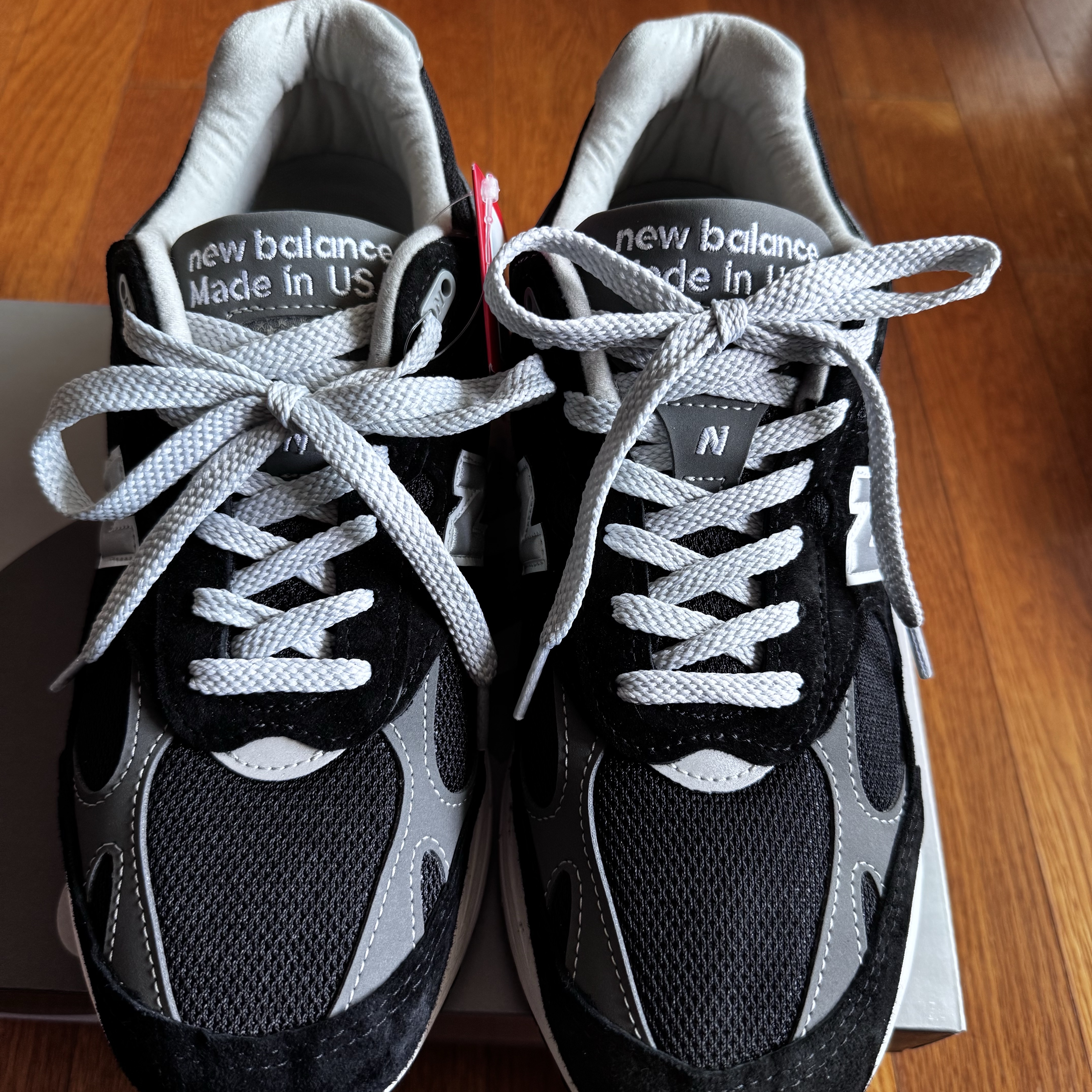 New Balance 993 Made in USA Black - D Standard 착용 스타일 - 2