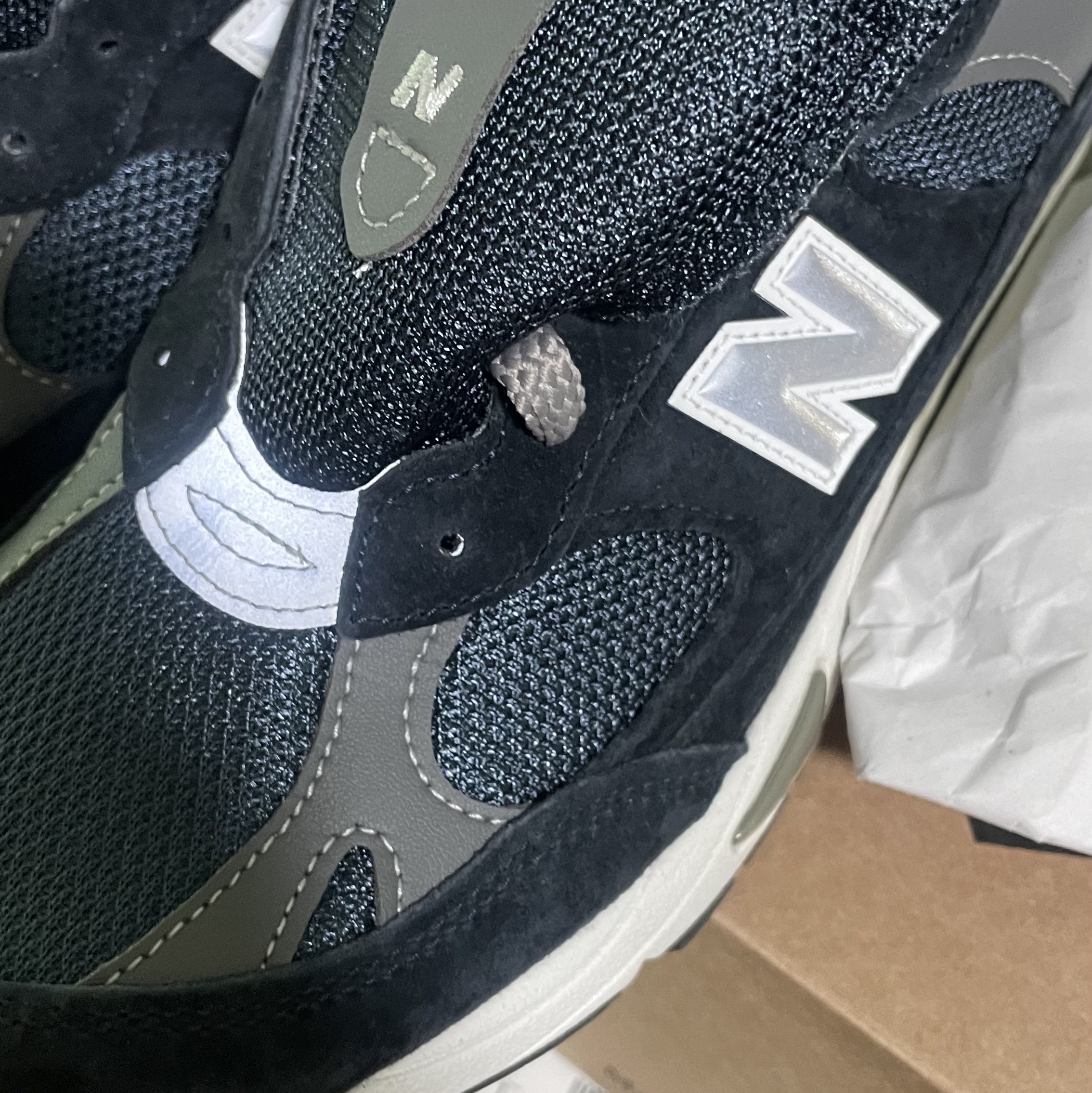 New Balance 991 Made in UK Navy 착용 스타일 - 2