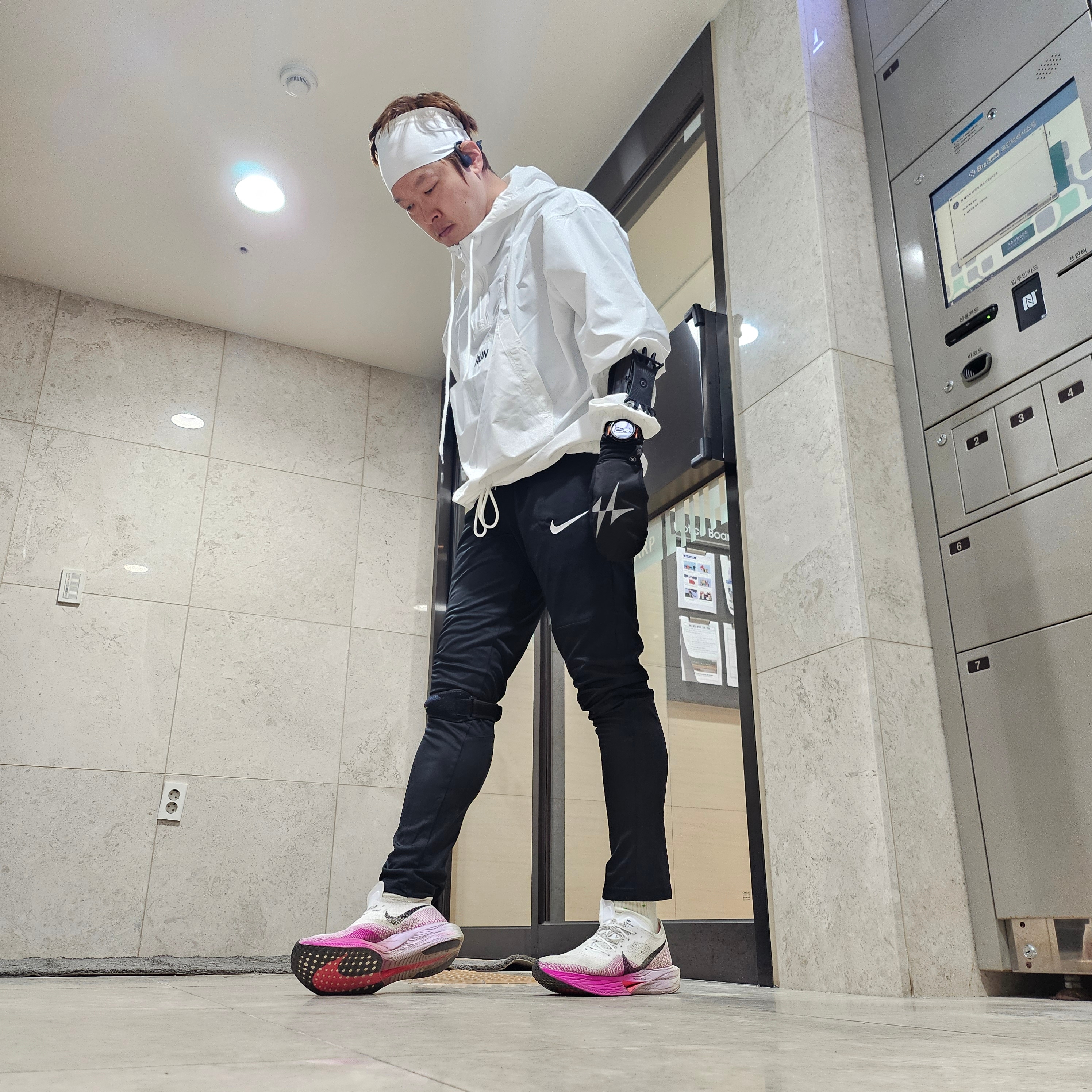 Nike Dri-Fit Park 20 Knit Pant Black White - US/EU, Nike ZoomX Vaporfly Next% 3 White Vivid Purple 착용 스타일 - 2