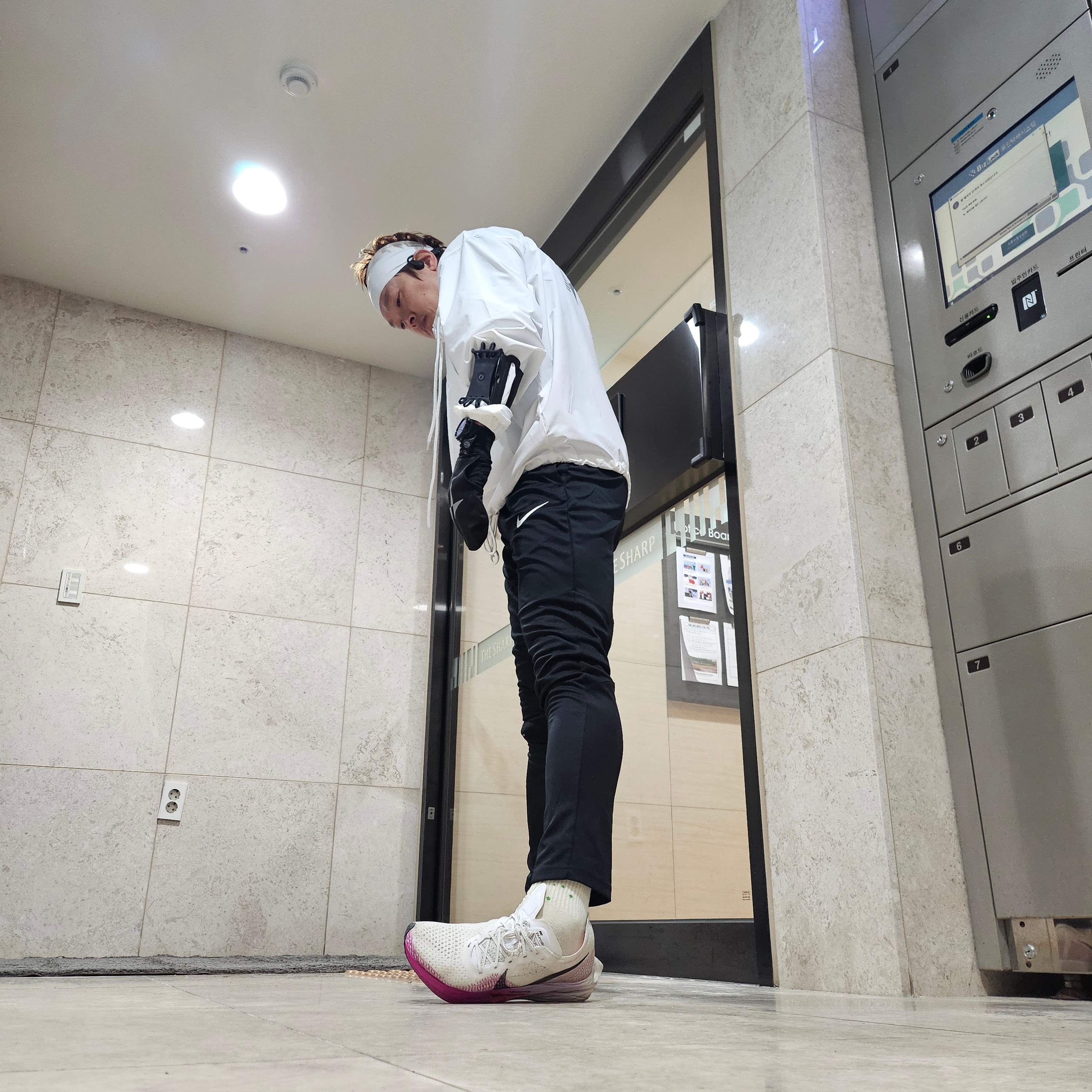 Nike Dri-Fit Park 20 Knit Pant Black White - US/EU, Nike ZoomX Vaporfly Next% 3 White Vivid Purple 착용 스타일 - 1