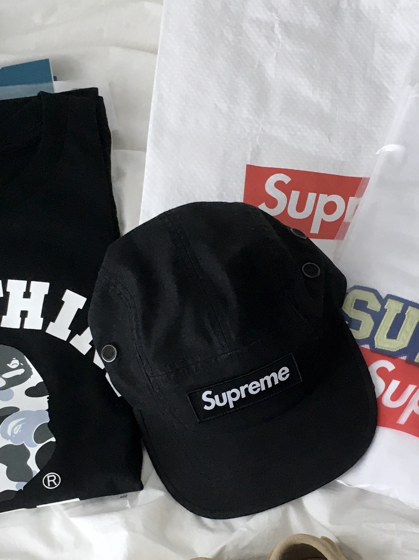 Supreme Military Camp Cap Black - 25SS 착용 스타일 - 2