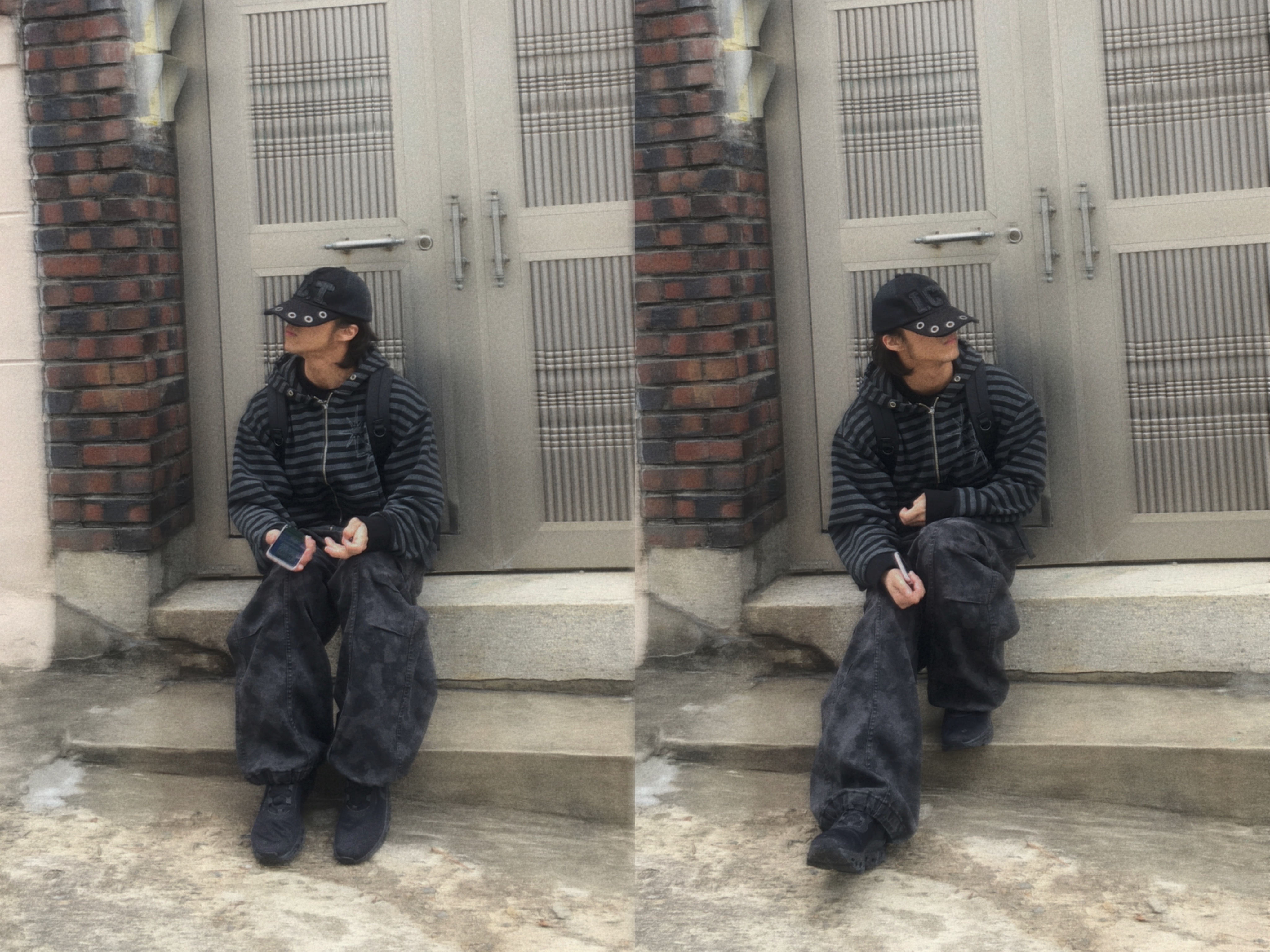 On Running Cloudmonster All Black 착용 스타일 - 1