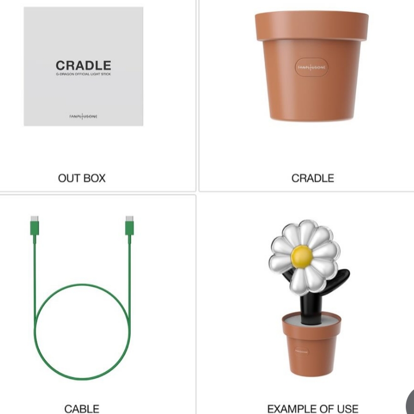 G-DRAGON Ubermensch Official Light Stick Cradle 착용 스타일