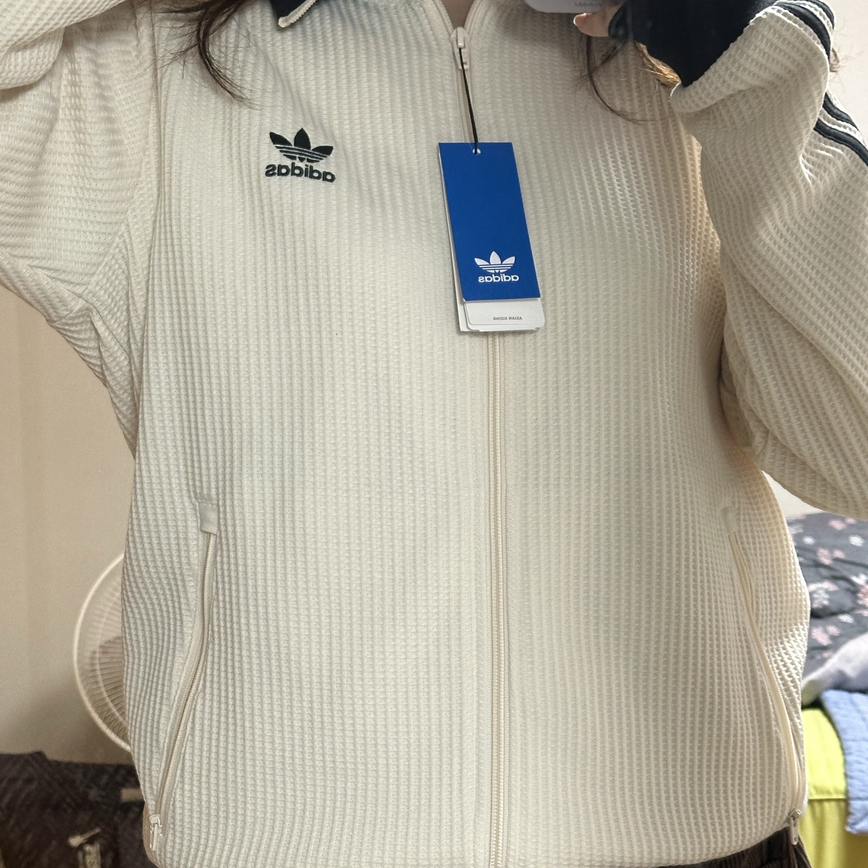 Adidas Waffle Beckenbauer Track Top Wonder White - KR Sizing 착용 스타일